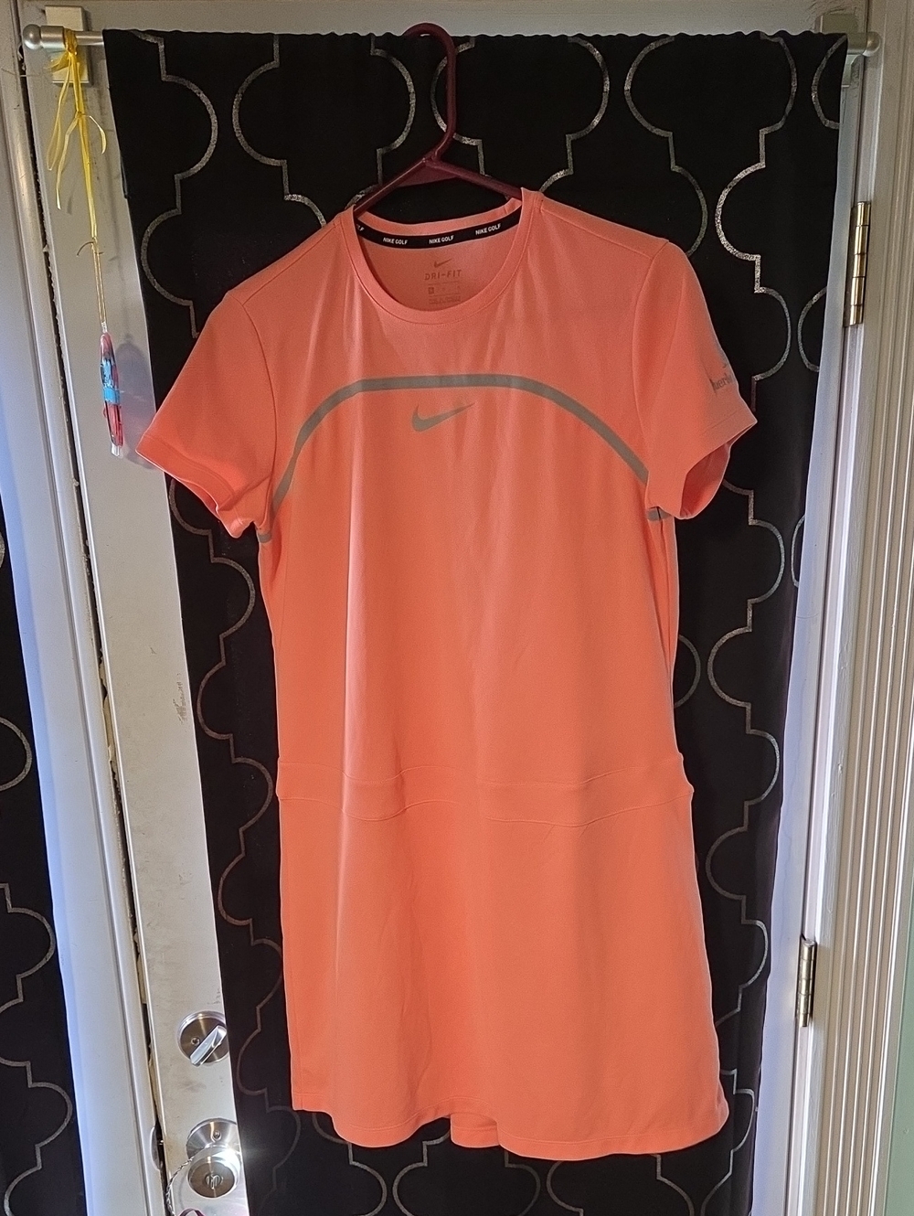 Nike Coral Pink Athletic Dress with Reflective Accents
